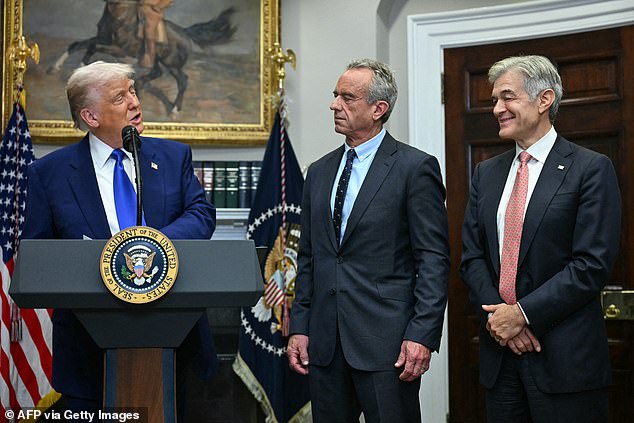 Trump was joined by Health and Human Services Secretary Robert F. Kennedy Jr. and Centers for Medicare and Medicaid Services Administrator Dr. Mehmet Oz for the announcement
