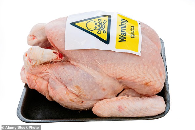 However, Sir Keir insisted there will be no weakening of UK food standards on imports, meaning US-style chlorinated chickens will remain illegal in the UK