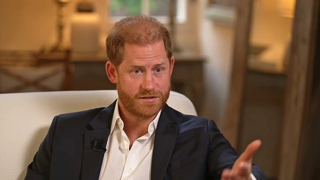 Harry during his interview with the BBC after losing his court battle over his security arrangements the UK
