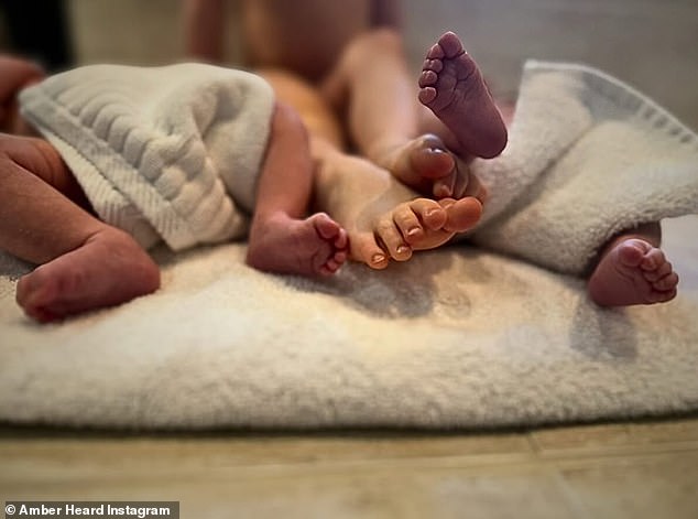 Heard announced the arrival In her post, she reflected on starting a family on her 'own terms despite my own fertility challenges'