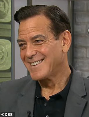Clooney recently received heavy backlash after dying his famous salt and pepper locks dark brown (pictured) back in March for his role as legendary newsman Edward R. Murrow in his Broadway show