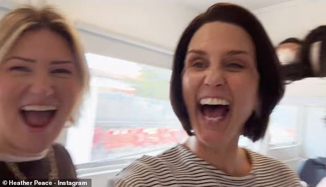 The actress shared before and after highlights after getting a new bobbed wig fitted