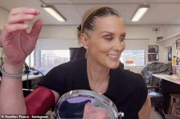 In her video, which featured the actress being fitted with a wig, she thanked the production team and highlighted the support of those around her