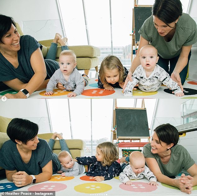 Heather She raises three daughters with wife Ellie Dickinson, all born via IVF treatment