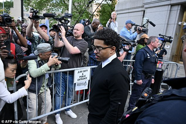 Sean 'Diddy' Combs's son, Justin Combs, departs federal court in New York on May 12, 2025