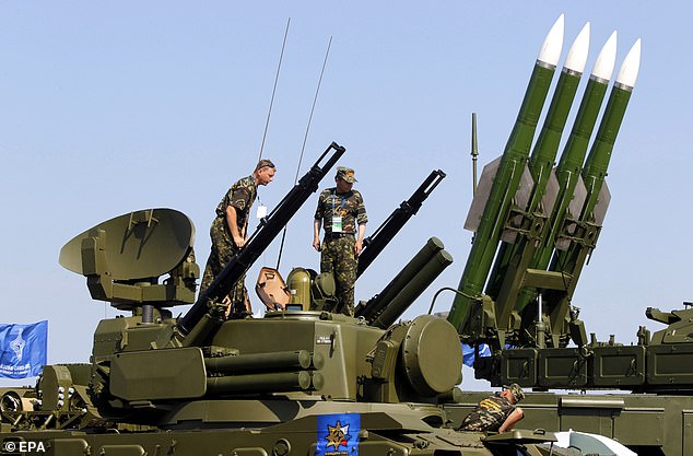 Russian rocket system 'Buk-M2' on display during the MAKS 2011 airshow in the town of Zhukovsky, outside Moscow, Russia