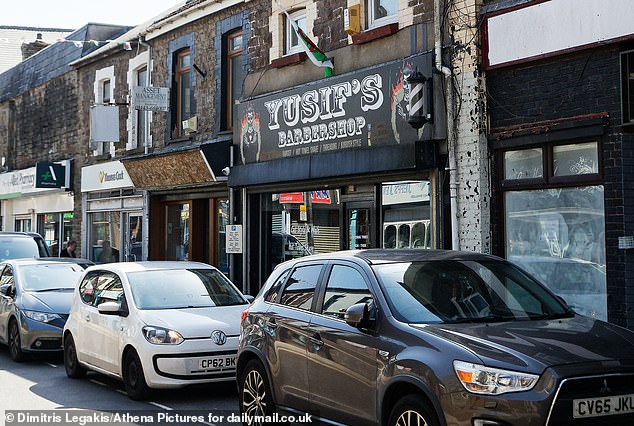 Another of the five existing Turkish-style barbers in Porth in the Rhondda Valley - local businesses say the town is already 'saturated' and does not need another one