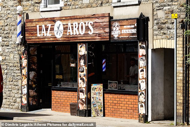 One of the Turkish-style barbers already trading in the town of Porth in the Rhondda Valley, most of which are actually Kurdish-owned