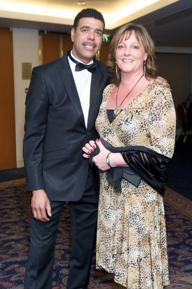 Chris and Anne Kamara at the Footballer Writers' Association Tribute Award.