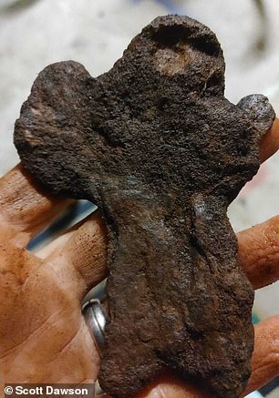 This strap from a 16th Century sea chest is among the finds on Hatteras Island