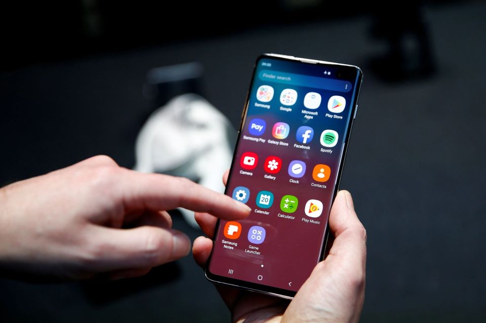 An image collage containing 1 images, Image 1 shows Person using a Samsung Galaxy S10 smartphone