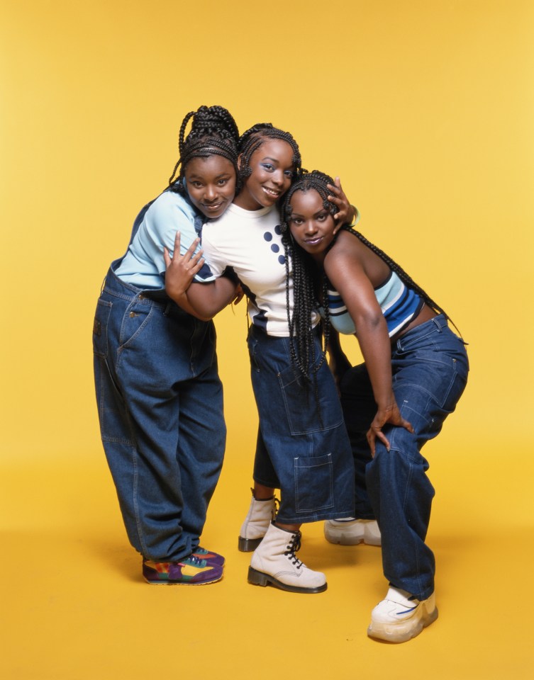 Portrait of the British R&B girl group Cleopatra.