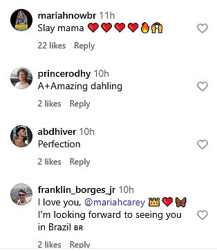 Yet fans were focused on her stunning youthful looks, flooding the comments sections with compliments