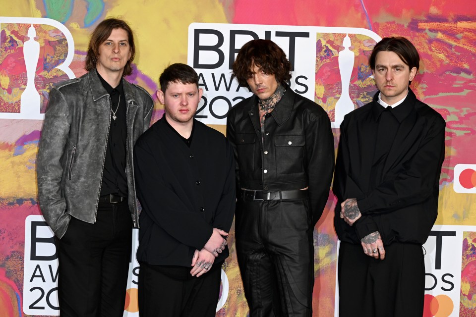 Bring Me the Horizon at the BRIT Awards.