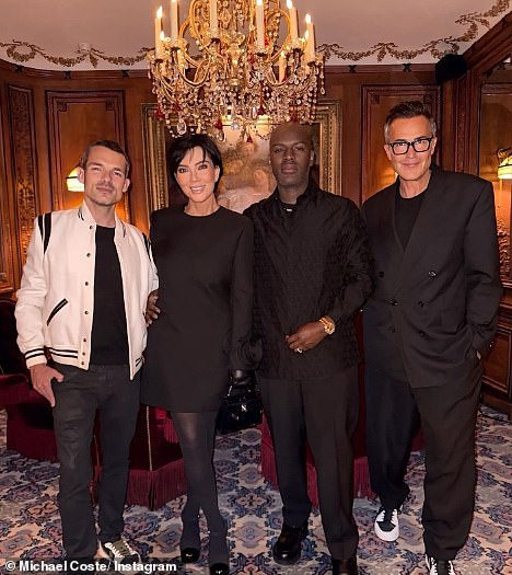Jenner took to Instagram to reveal she had spent the evening prior at dinner with partner Corey Gamble and Michael Coste