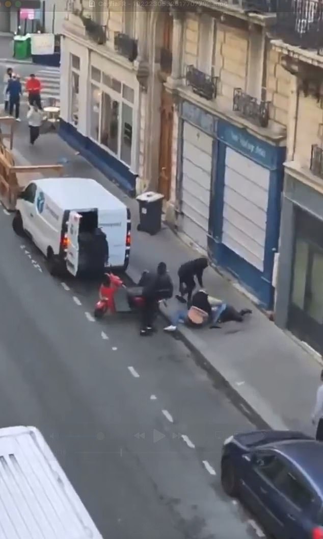 The group had tried to force her and her toddler into a white van after hitting the child's father, who tried to intervene