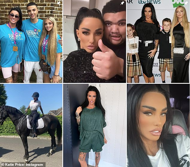Katie has reshuffled her social media platform to prioritise pictures that focus on her children and passion for horse-riding