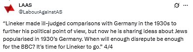 The BBC is facing mounting calls for Gary Lineker to go in response to the new controversy