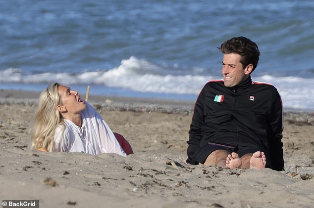 Argent had days earlier looked smitten as he sunbathed on the beach with Artursson during their romantic getaway in Spain