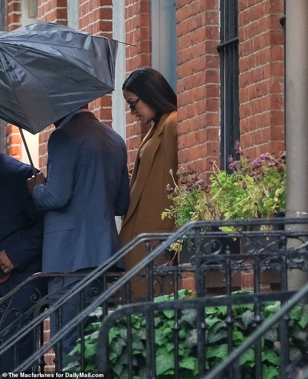 Cassie heading to court for the Diddy case in NYC. She was wearing close-fitting brown bodysuit that showed off her large bump on the stand, and is just two weeks away from giving birth