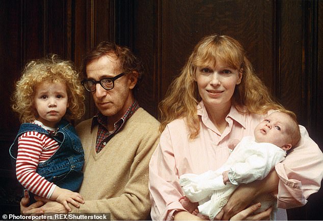 Penn does not believe Mia Farrow's (R, pictured in 1988) 1992 allegation that her ex-partner Woody molested her seven-year-old adopted daughter Dylan (L)