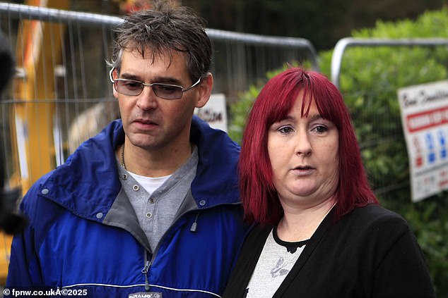 Paul and Coral Jones are seen at Mark Bridger's house in 2014 watching it being pulled down and demolished.