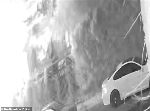 A screengrab from CCTV footage issued by Northumbria Police which shows the explosion