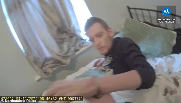 Northumbria Police bodyworn footage shows officers arresting Galbraith on December 4, 2024