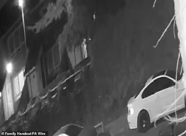 A screengrab from CCTV issued by Northumbria Police showing the scene before the blast