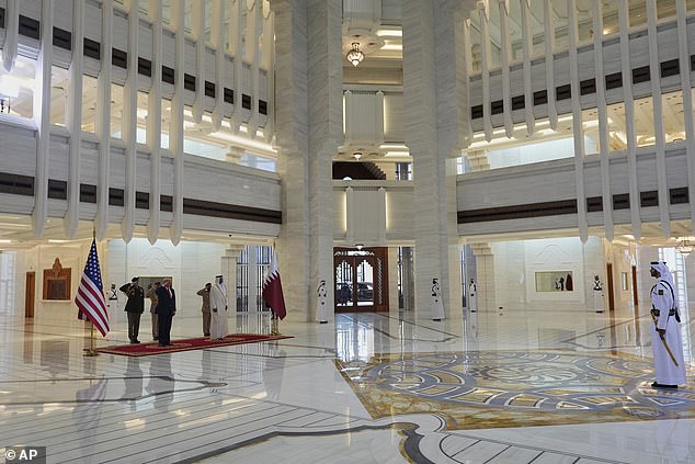 'As a construction person, I’m seeing perfect marble. This is what they call perfecto,' the president said of the Amini Diwan