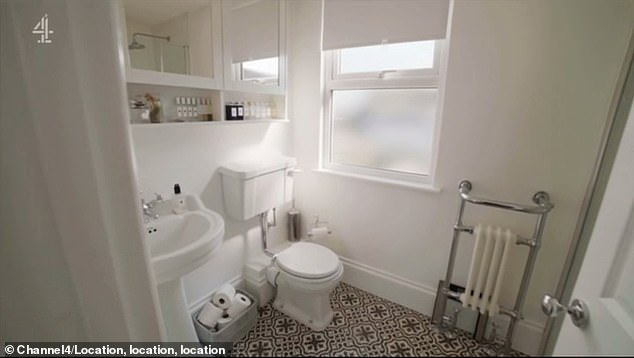 The couple were pleased to discover the master bedroom even came complete with its own en suite (pictured)