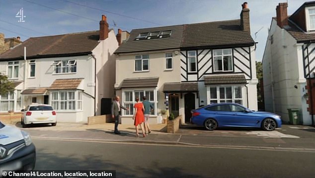 Phil took the newly engaged couple to see the five-bed Victorian property located just off the pretty high street of Bexley village. Pictured, the exterior