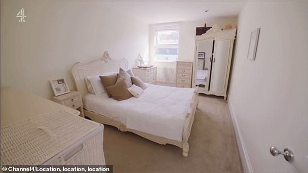 One of the neutral-themed bedrooms in the five-property house located in the hot spot area of Bexley (pictured)