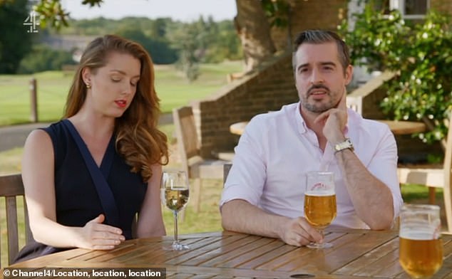 In last night's episode of Channel 4's Location, Location, Location, Georgie and Pete (pictured) spent a staggering £720,000 on their first property together - but argued when it came to paying an additional £5,000 to secure the deal
