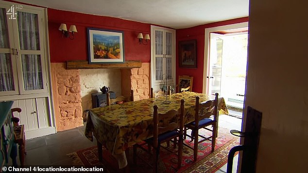 The family home had period features galore and a little annex for Lauren to live in, while the two holiday lets were four star rated (pictured, the dining room)