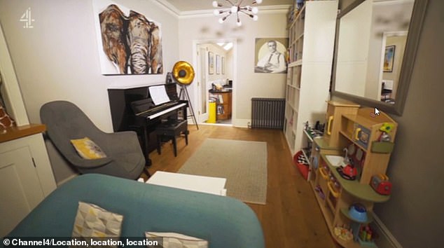 The Windsor property boasted a nicely done ground floor with a through-lounge (pictured) leading into the all important open plan kitchen diner