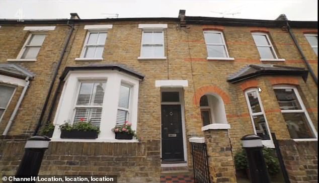 The couple's luck was in when it came to the next property in their wildcard area of Windsor, which was on the market for the top end of their budget at £750,000. Pictured, the exterior