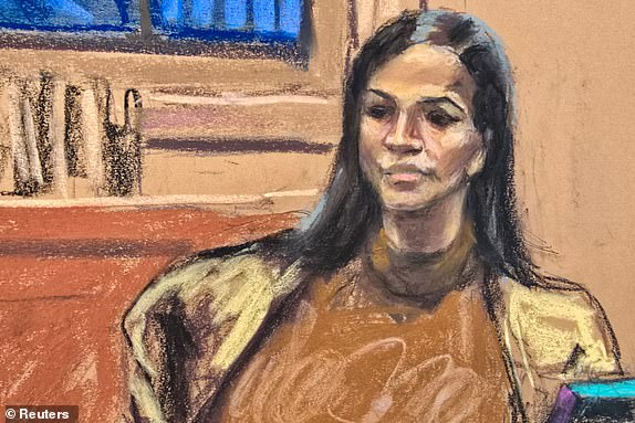 Sean "Diddy" Combs' former girlfriend Casandra "Cassie" Ventura testifies at his sex trafficking trial in New York City, New York, U.S., May 13, 2025 in this courtroom sketch. REUTERS/Jane