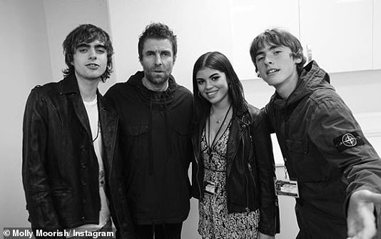 Liam is also father to Lennon Gallagher, 25, Gene Gallagher, 23, (pictured with Molly) as well as 12-year-old Gemma Gallagher with journalist Liza Ghorbani