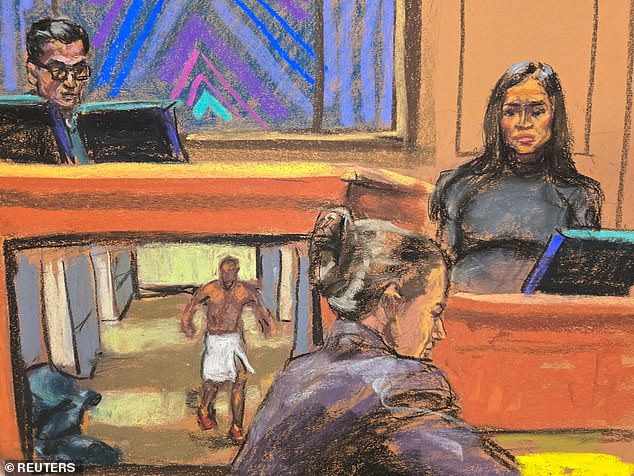 Day two of the trial saw the court played videos of an at the InterContinental Hotel in Los Angeles in 2016 when Ventura was attacked by Combs