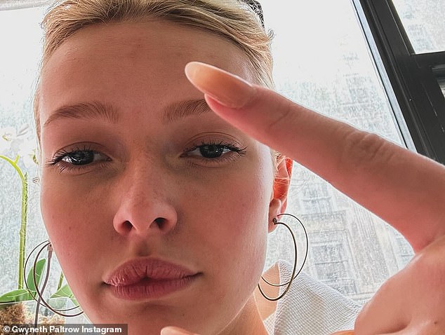 Paltrow's mini-me child in a selfie from last year