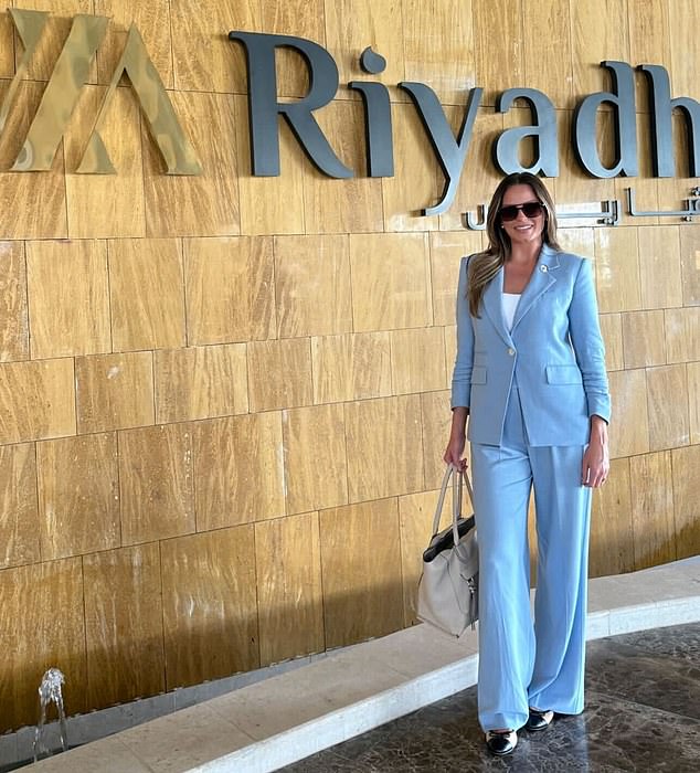 President Donald Trump's female aides wore western clothes on his trip this week to Saudi Arabia, following the lead of how first lady Melania Trump dressed when she visited the kingdom in 2017. Here longtime aide Margo Martin sports a baby blue pantsuit in Riyadh