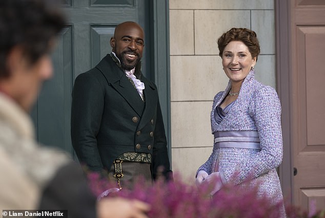 Returning characters include Daniel Francis as Lord Anderson, Ruth Gemmell as Lady Violet Bridgerton