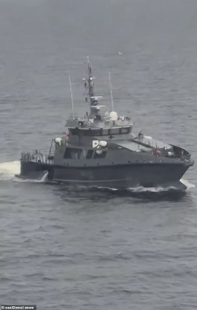 An Estonian war ship attempts to divert the Jaguar oil tanker en route to the Russian port of Primorsk in a failed interception attempt