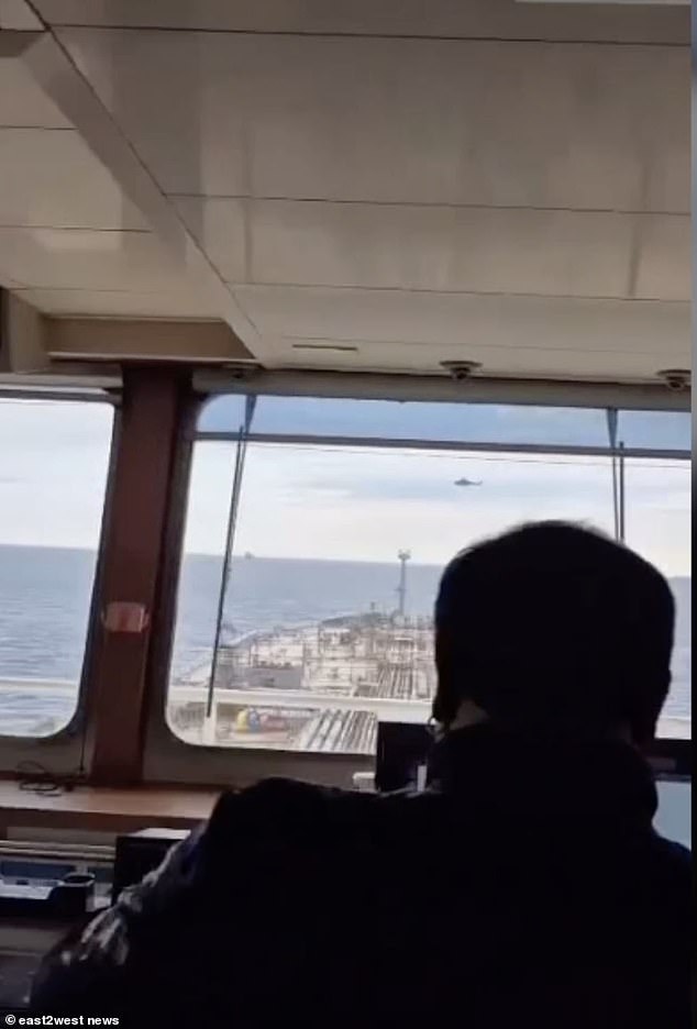The Estonian vessel comes close to the tanker seeking to swerve it to the right