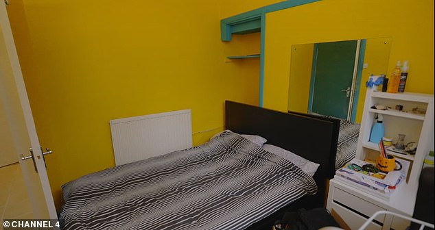 The girls wanted bedrooms of equal sizes so that it would be fair and equal (pictured, the bedroom)