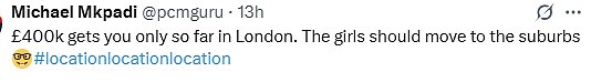 However, viewers were shocked by the price they were prepared to pay to live in London