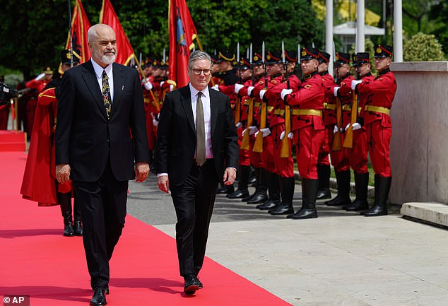 Sir Keir declined to name the countries involved - thought to include Serbia, Bosnia and North Macedonia