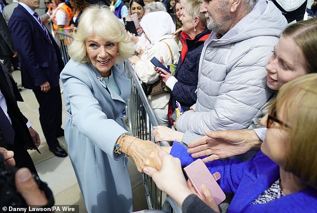 Queen Camilla greets wellwishers at Bradford Live in Bradford