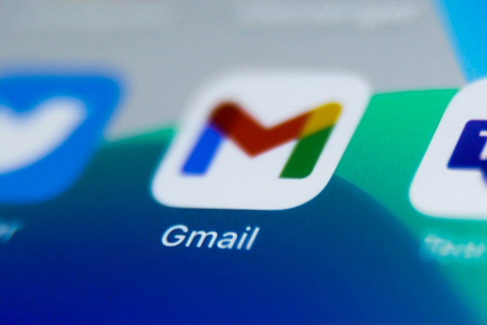 Gmail app icon on a phone screen.